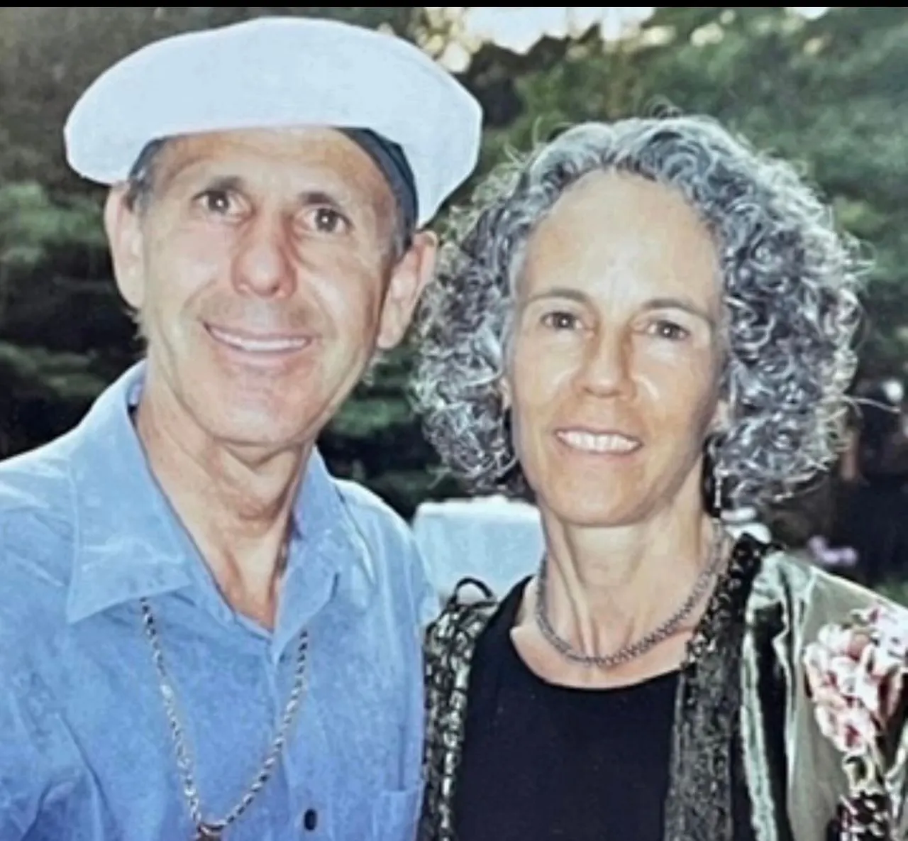 Smiling couple during their stay at River Song